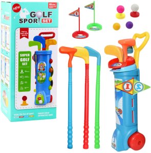 Zestaw Do Gry W Golfa Wózek Kije Pole Gra Sportowa 20el 1