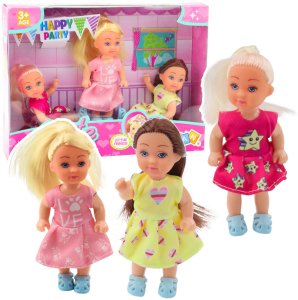 Zestaw 3 Mini Laleczek Przyjęcie Urodzinowe Lalka Urodziny Sukienka 3 Szt. 2