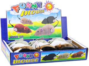 Nakręcana Mysz Futrzana Jeżdżąca Interaktywna Mix 7