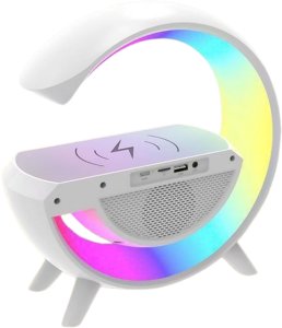 Lampka Nocna Wielofunkcyjna Budzik Ładowarka Indukcyjna 5