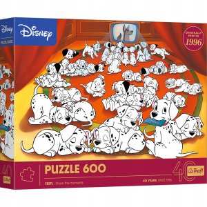 PUZZLE 600 40lecie Trefl-101 Dalmatyńczyków 37604 1
