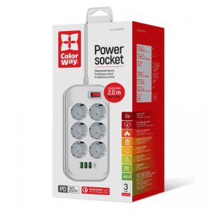 ColorWay Power Socket | CW-CHE64PDW 2