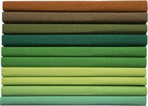Happy Color Bibuła marszczona 25x200cm mix tonacja zielona 10 rolek (198552) 1