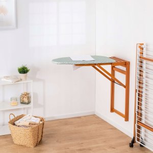 ARREDAMENTI STIROJOLLY Deska do prasowania do zawieszenia na ścianę - 108 x 40 cm, Brązowy 5