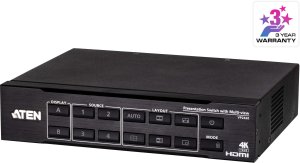 Przełącznik ATEN VP2420 4 x 2 True 4K Presentation Matrix Switch mit Multi View 2