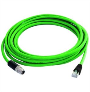 TELEGRTNER STX M12x1-RJ45 VL X-cod. Kat.6A, CP01CP05B-SFTP2607C7-1PUR-A0500, 5 m 1