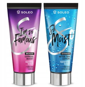 SOLEO I'M SO FAMOUS 150ml BRONZER DO OPALANIA + BALSAM PO OPALANIU 1 1