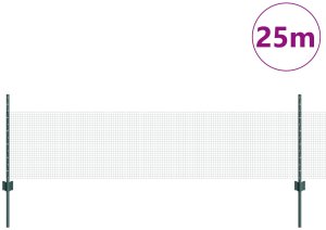 vidaXL Zestaw ogrodzenia z siatki dla kurczaków 2 sztuki Zielony 3