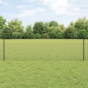 vidaXL Zestaw ogrodzeń w ogrodzie Zestaw 2 Szary Stal ocynkowana 1