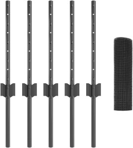 vidaXL Ogrodzenie ze spawanej siatki z 5 słupkami szary 0.4x10 m stalowe 2