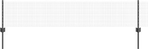 vidaXL Ogrodzenie ze spawanej siatki z 5 słupkami szary 0.4x10 m stalowe 4