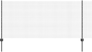 vidaXL Ogrodzenie z drutu spawanego z 88 słupkami Szare 1x100 m Stal 6