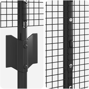 vidaXL Ogrodzenie z drutu spawanego z 88 słupkami Szare 1x100 m Stal 7