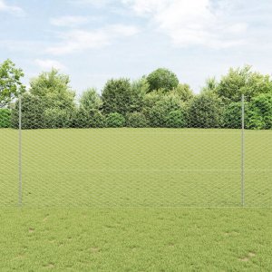 vidaXL Ogrodzenie ocynkowane w zestawie Zestaw 2 Stal ocynkowana 1