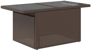 vidaXL Zestaw sofy ogrodowej 7 elementów Brązowy Syntetyczny rattan 6