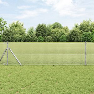 vidaXL Zestaw słupków ogrodzeniowych 2 szt. Ocynkowana stal 10 x 0,5 m 1