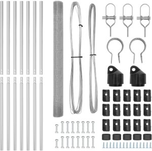 vidaXL Ogrodzenie  z siatką spawaną z 7 słupkami 1.6x10 m ze stali ocynkowanej 4