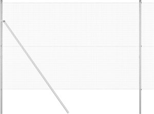 vidaXL Ogrodzenie  z siatką spawaną z 7 słupkami 1.6x10 m ze stali ocynkowanej 6