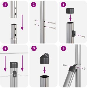 vidaXL Ogrodzenie  z siatką spawaną z 7 słupkami 1.6x10 m ze stali ocynkowanej 10