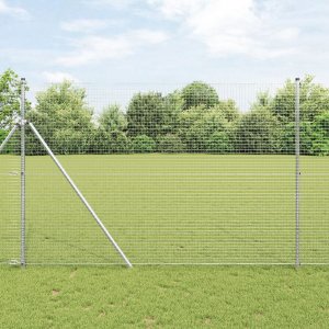 vidaXL Zestaw Słupków Ogrodzeniowych Zestaw 2 Stal ocynkowana 1