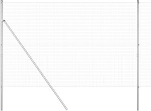 vidaXL Ogrodzenie spawane z 13 słupkami 1,5x50 m ze stali ocynkowanej 6