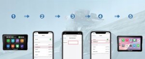 TP-Link Motocyklowy ekran Carpuride W702S Carplay/Android Auto uchwyt BM05 nowy 6