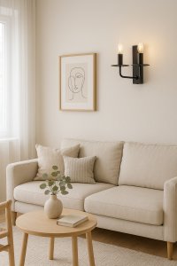 Kinkiet ścienny 2płomienny czarny z talerzykiem  minimalistyczny design i elegancja w jednym 1