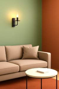Kinkiet ścienny czarny z talerzykiem  minimalistyczny design i elegancja w jednym 1