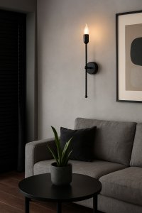 Kinkiet ścienny nowoczesny czarny  stylowa lampa ścienna LED do salonu, przedpokoju, łazienki i na schody 1