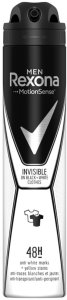 Rexona Invisible on black and white clothes Antyperspirant w sprayu dla mężczyzn 200ml 1
