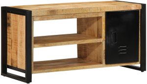 vidaXL Ławka na buty 100x40x50 cm z litego drewna 2