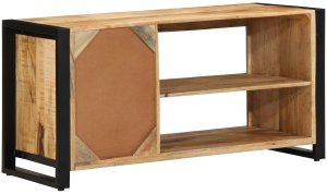 vidaXL Ławka na buty 100x40x50 cm z litego drewna 6