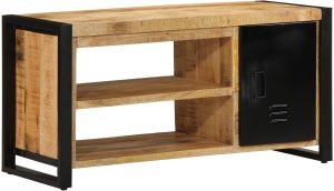 vidaXL Ławka na buty 100x40x50 cm z litego drewna 7