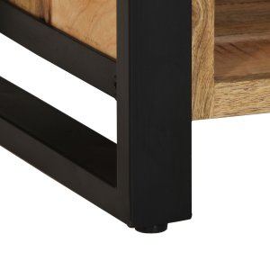 vidaXL Ławka na buty 100x40x50 cm z litego drewna 8