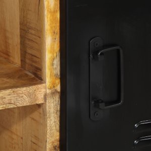 vidaXL Ławka na buty 100x40x50 cm z litego drewna 9