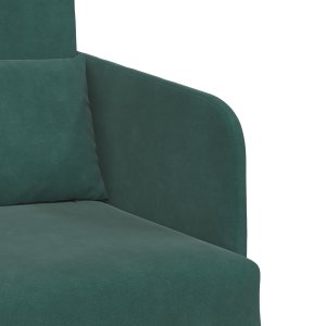 vidaXL Sofa Łóżko 2 w 1 Ciemnozielona 65x80x83 cm Welur 8