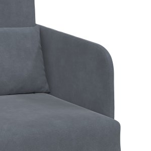 vidaXL Sofa łóżko 2-w-1 Ciemnoszara 65x80x83 cm Welur 8