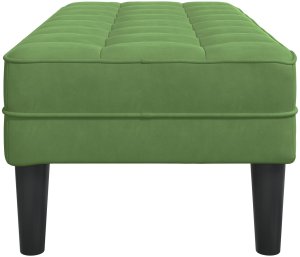 vidaXL Ławki Jasnozielona Tkanina, Drewno Standard Mieści Wiele 5