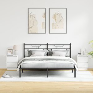 vidaXL Szafki nocne z taśmami LED 2 szt. Białe 39x34,5x50 cm 5