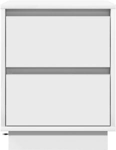 vidaXL Szafki nocne z taśmami LED 2 szt. Białe 39x34,5x50 cm 8