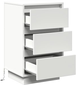 vidaXL Szafka nocna z LED Biała 39x34,5x65 cm 5