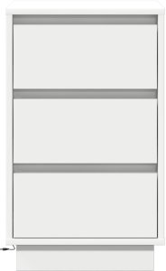 vidaXL Szafka nocna z LED Biała 39x34,5x65 cm 6