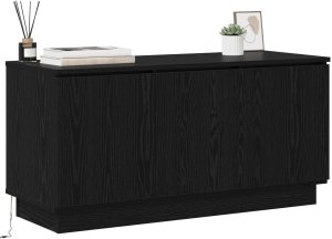vidaXL Szafka RTV Czarny 100x38x49 cm Drewno inżynieryjne 3