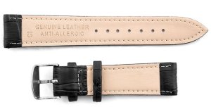 Diloy Skórzany pasek do zegarka Connect C1 22 mm czarny XL . 5