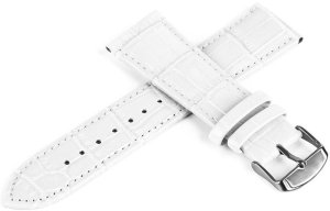 Skórzany pasek do zegarka Connect C1 22 mm biały XL . 1