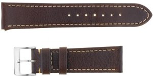 Skórzany pasek do zegarka Connect A06 18 mm brązowy . 4