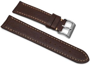 Skórzany pasek do zegarka Connect A06 18 mm brązowy . 5