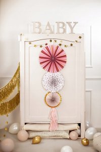 PartyDeco Rozety dekorac.Kwiaty mix 26-43cm A3 15661 6