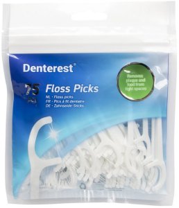Wykałaczki z nicią dentystyczną 75 sztuk niciowykałaczki Białe 1