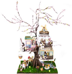 DIY MINIATUROWY DOMEK NA KWITNĄCYM DRZEWIE | DIY | Puzzle 3D 1